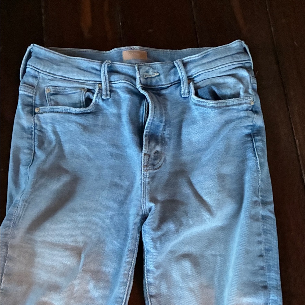 MOTHER Light Blue women’s ankle cropped